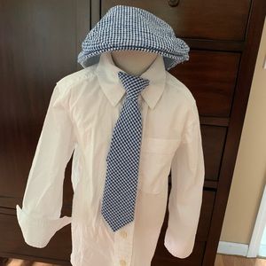Boys 4T button down with hat and tie
